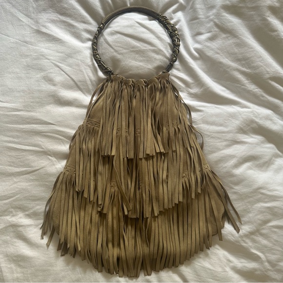Authentic Vintage Valentino Garavani Suede Fringe Bag - Picture 4 of 11